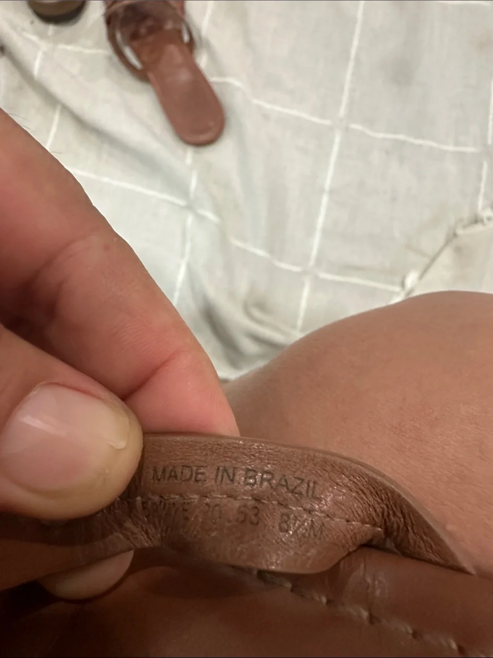 Tory Burch Tan Miller Logo Thong Sandals
